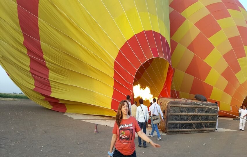 Sunrise hot air balloon Luxor