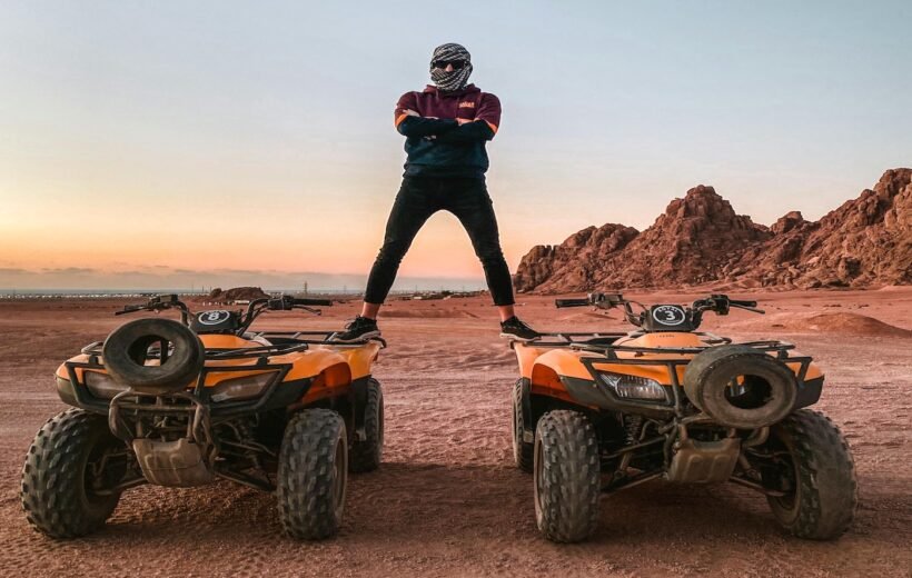 Race Across the Desert on Quad Bike Ride Giza Pyramids